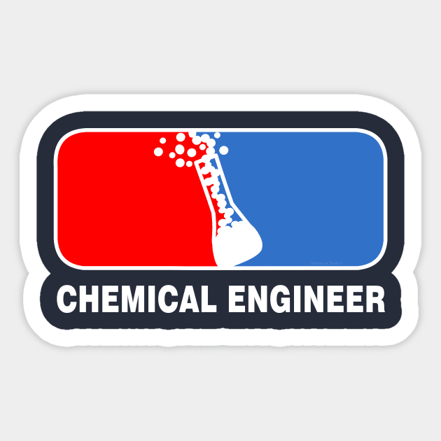 Chemical Engineer League White Text Sticker by Barthol Graphics